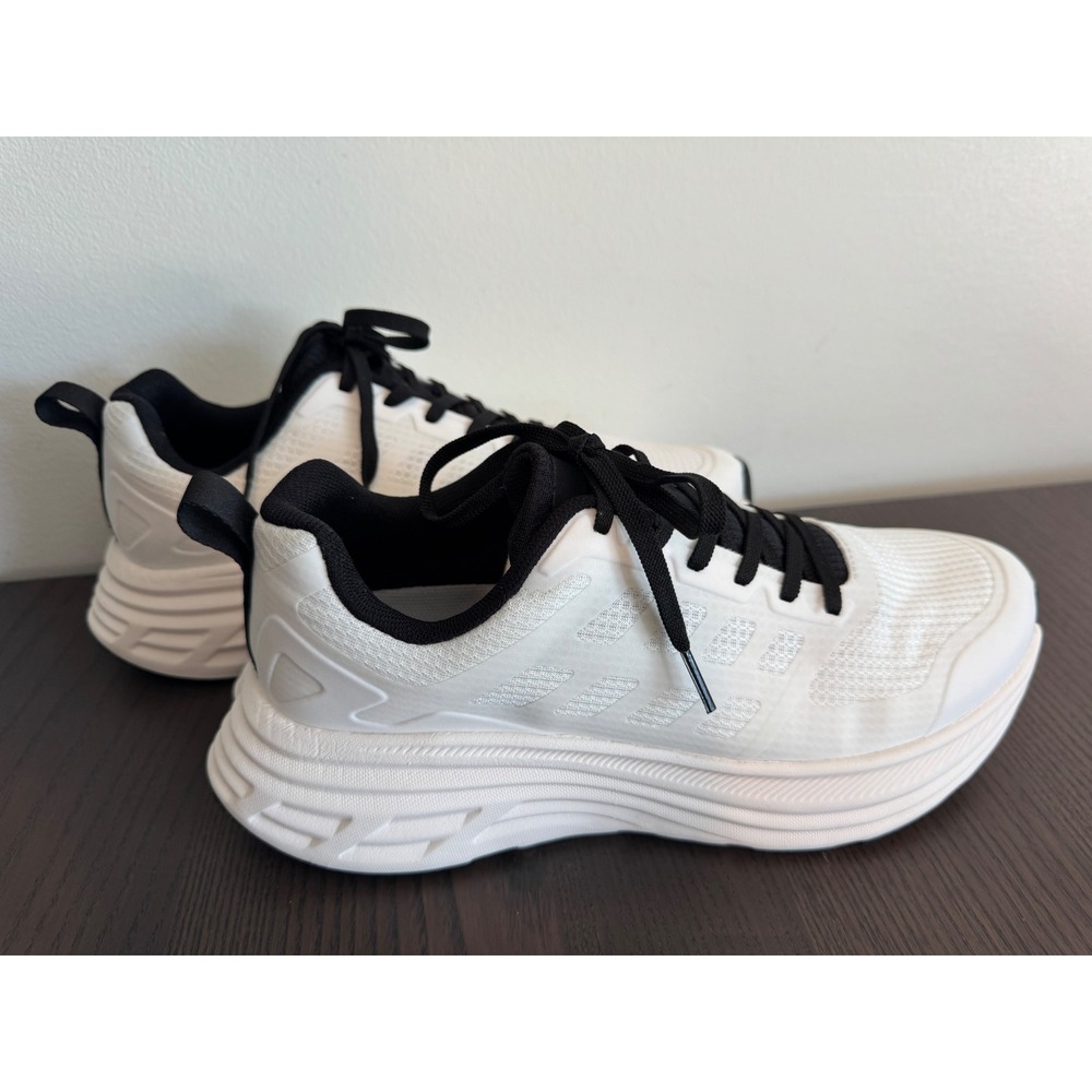 Generic SNWS245W Running Shoes Womens 9.5 White Black Chunky Sole